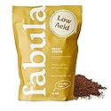 Fabula Low Acid Decaf Coffee Ground, USDA Organic Coffee Medium Roast - Single Origin - Non-GMO - No Molds - Mycotoxins Pesticides Free Coffee - 12 Oz