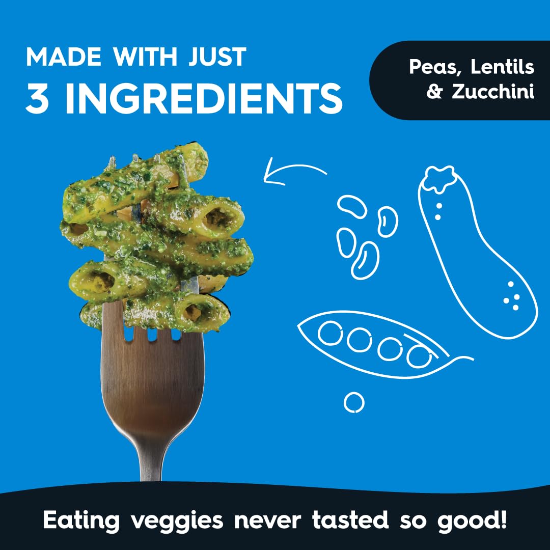 Veggiecraft Farms Penne Pasta - NEW BETTER TASTE - Low Carb Pasta, Protein Pasta, Lentil Pasta with Peas & Zucchini, High Fiber, Plant Based Pasta