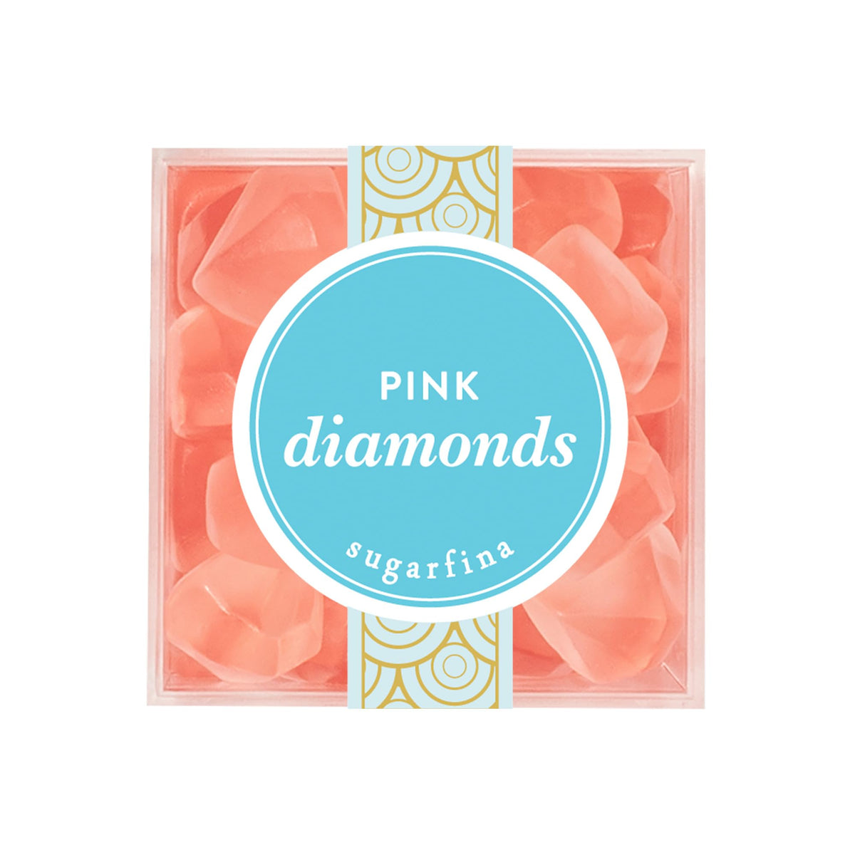 Sugarfina Pink Diamonds Small Candy Cube, Gummies, 4.1 oz, 4 Count