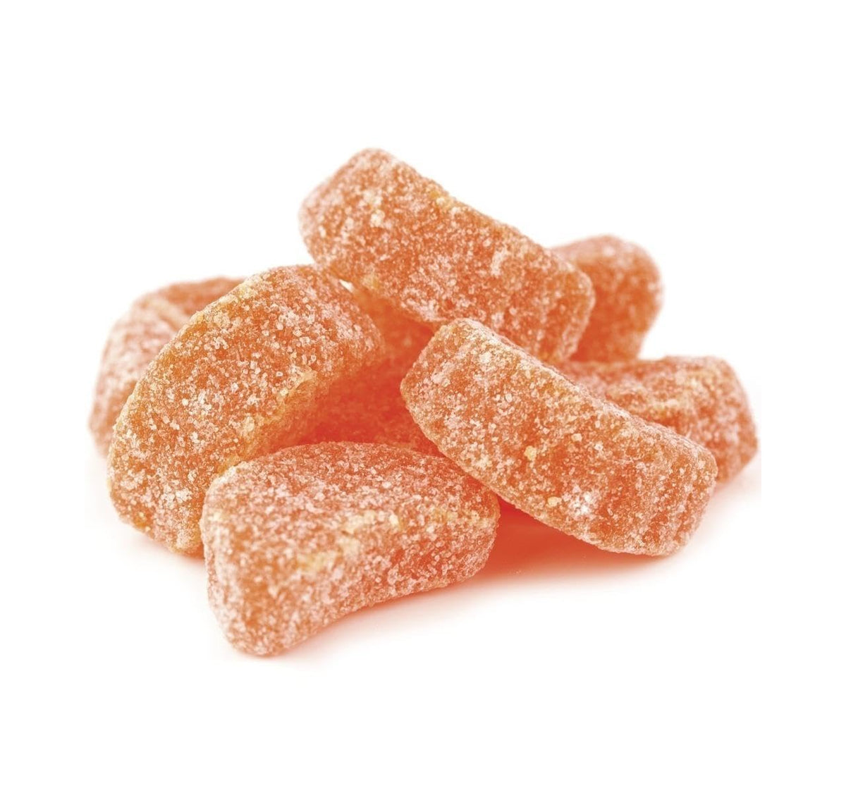 Orange Slices Jelly Candy - 2 lb Bag, Sugar Coated, Gelatin Free, Bulk Orange Gummies for Parties, Desserts & Snacking - ~65 Pieces