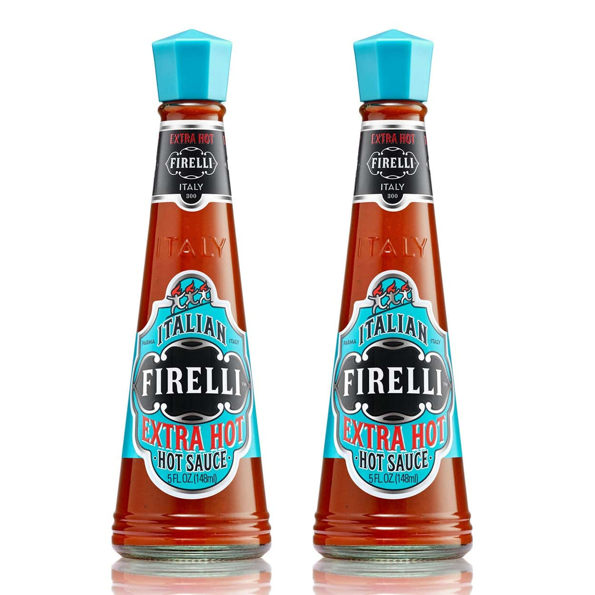 FIRELLI Extra Hot Italian Hot Sauce - 5oz Bottle (Pack of 2)