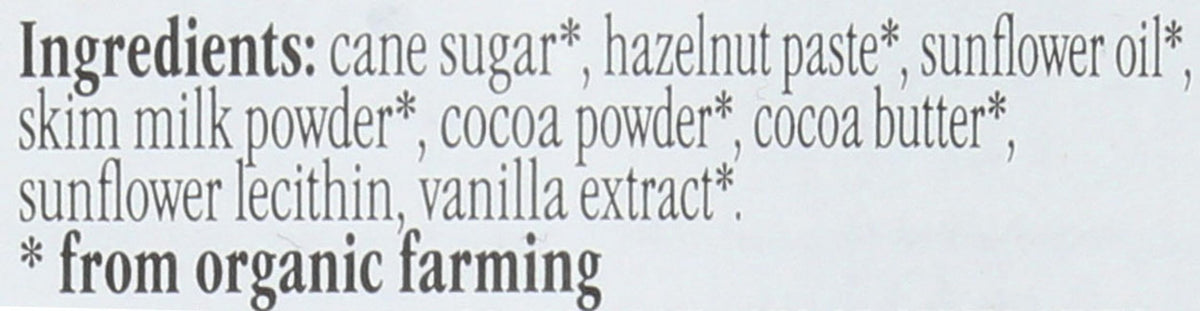 Nocciolata, Spread Chocolate Hazelnut Organic, 9.52 Ounce