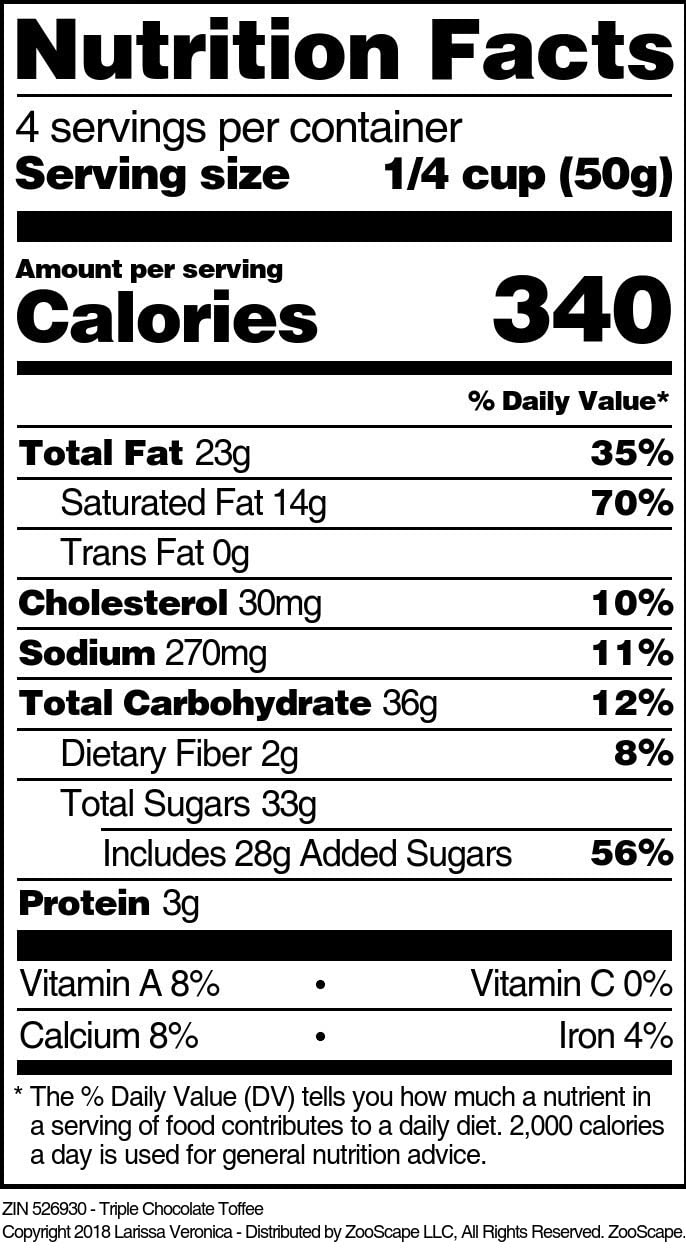 Triple Chocolate Toffee (8 oz, ZIN: 526930) - 2 Pack