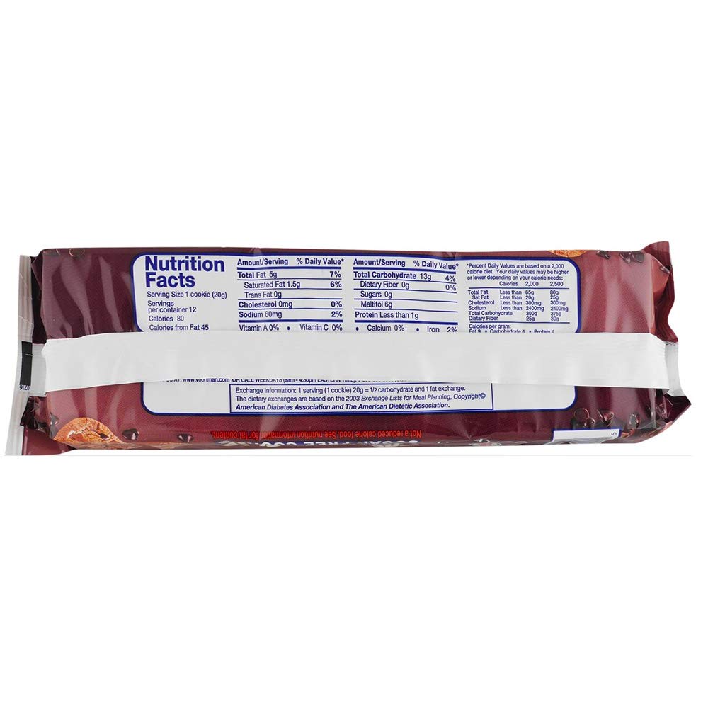 Voortman Sugar Free Chocolate Chip Cookies (2 Packages)