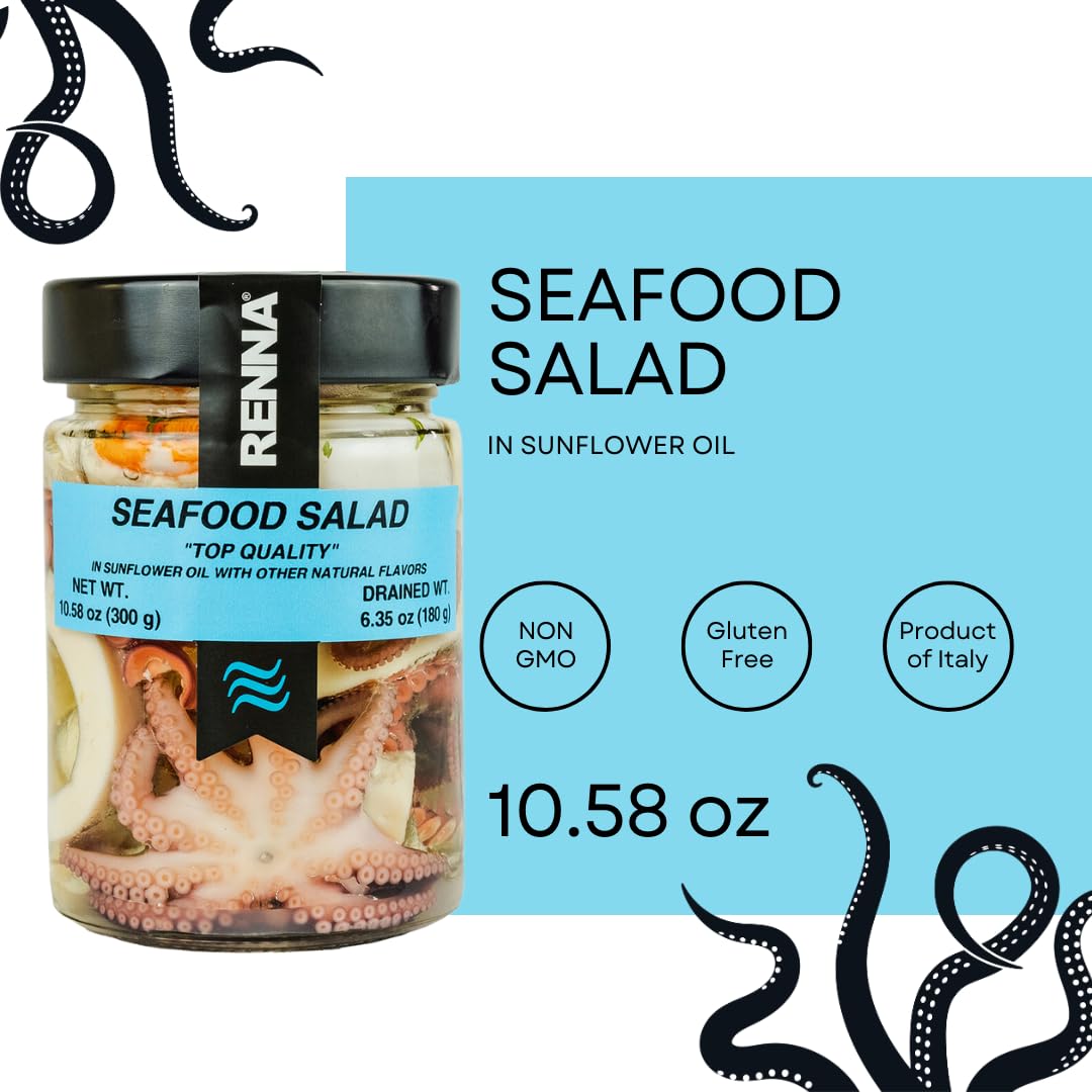 Renna Seafood Salad in Sunflower Oil, 10.58 oz