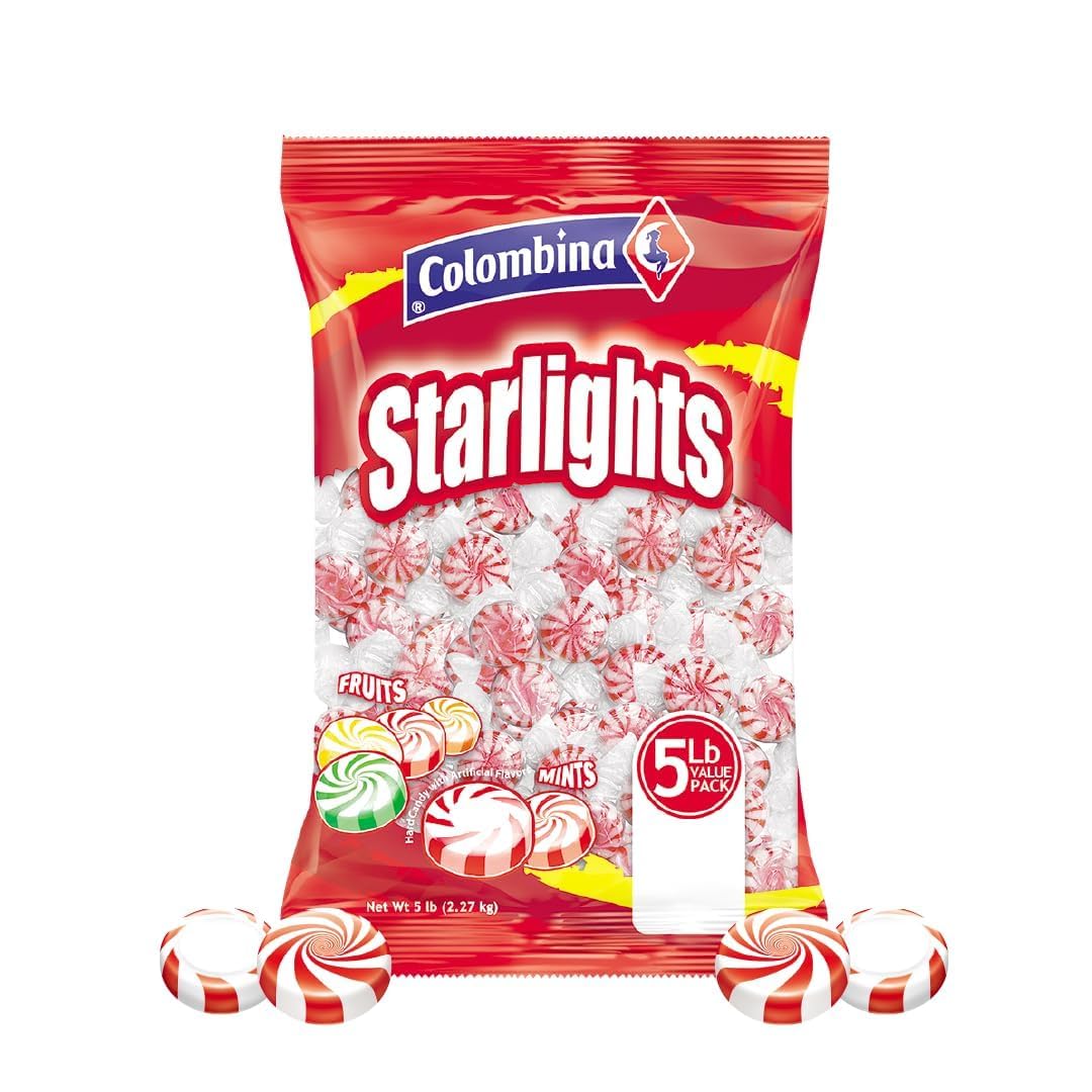 Bulk Starlight Peppermint Mints Candy - Individually Wrapped - 5 lb Bag