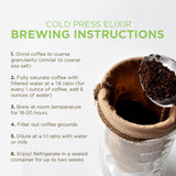 Tiny Footprint Coffee - Organic Cold Brew Cold Press Elixir | Blend of Light & Dark Roasts Whole Bean Coffee | Shade-Grown, Fair Trade & Carbon