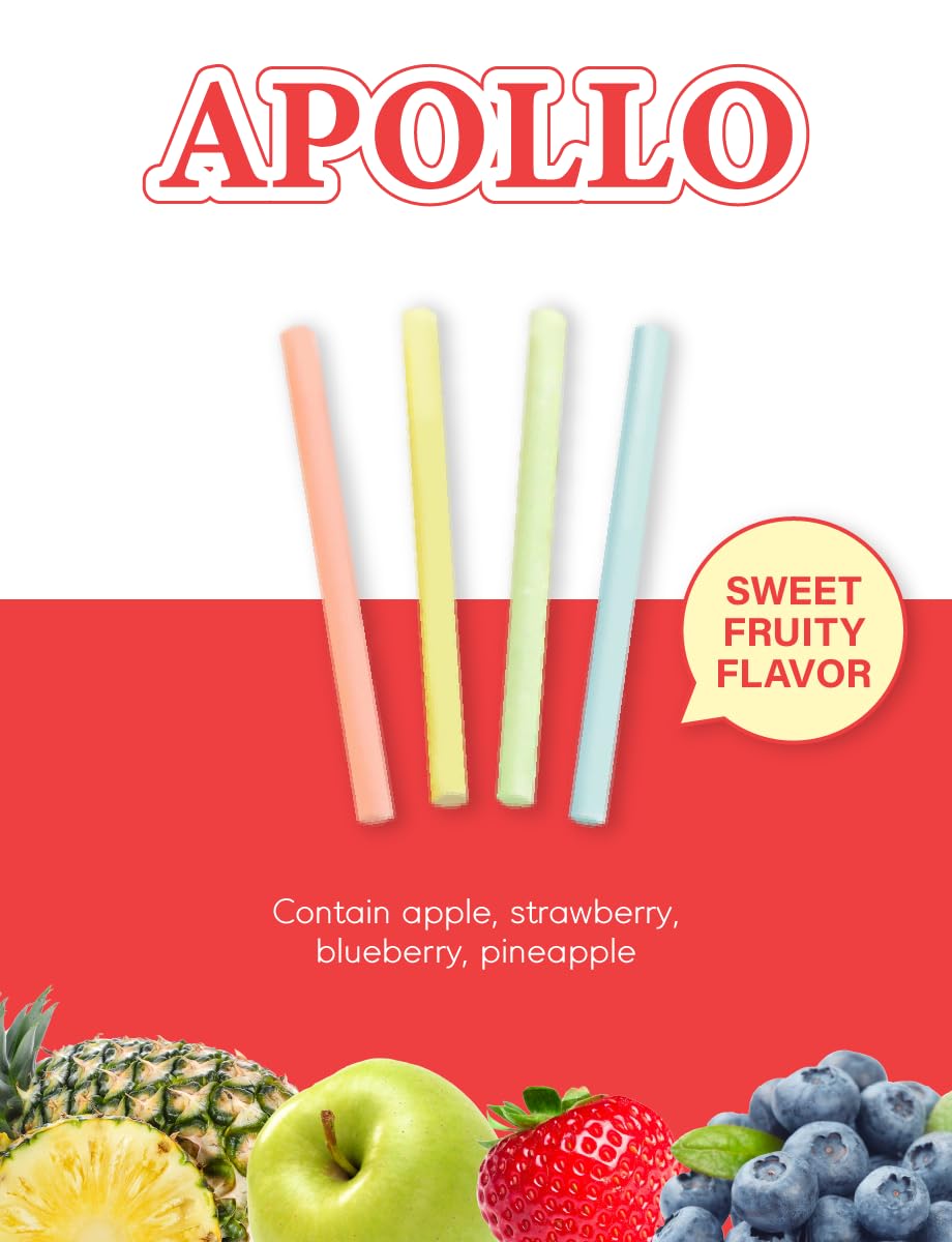 [Pack of 2] Korean Snack Apollo Straw Candy (10g x 18 packs) - Assorted Flavor Korean Snack Old School Childhood