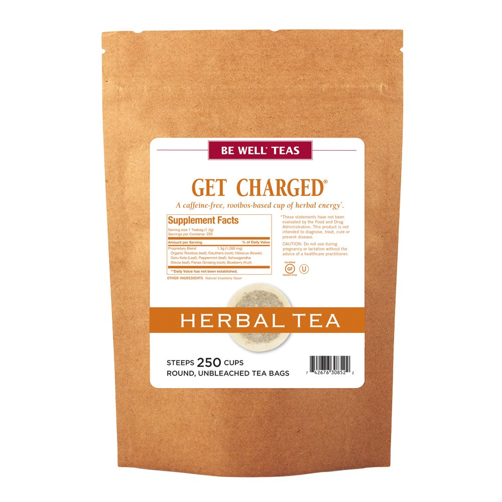The Republic of Tea Be Well Teas No. 3, Get Charged Herbal Tea For Energy, Refill Pack of 250 Tea Bags