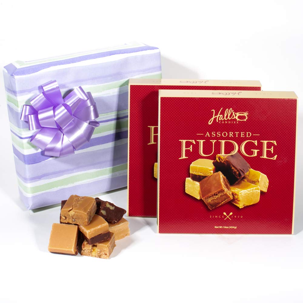 Lavender Green Fudge Gift Box, 2 Pounds Chocolate Fudge