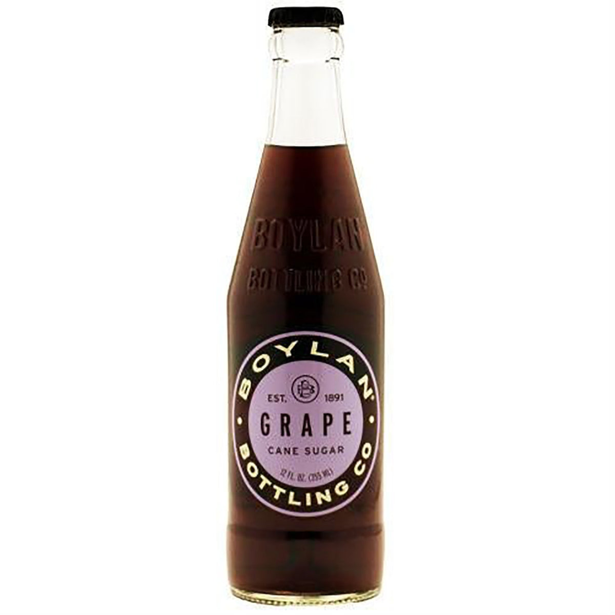 Boylan Grape Soda, 12 fl oz, 24 Count