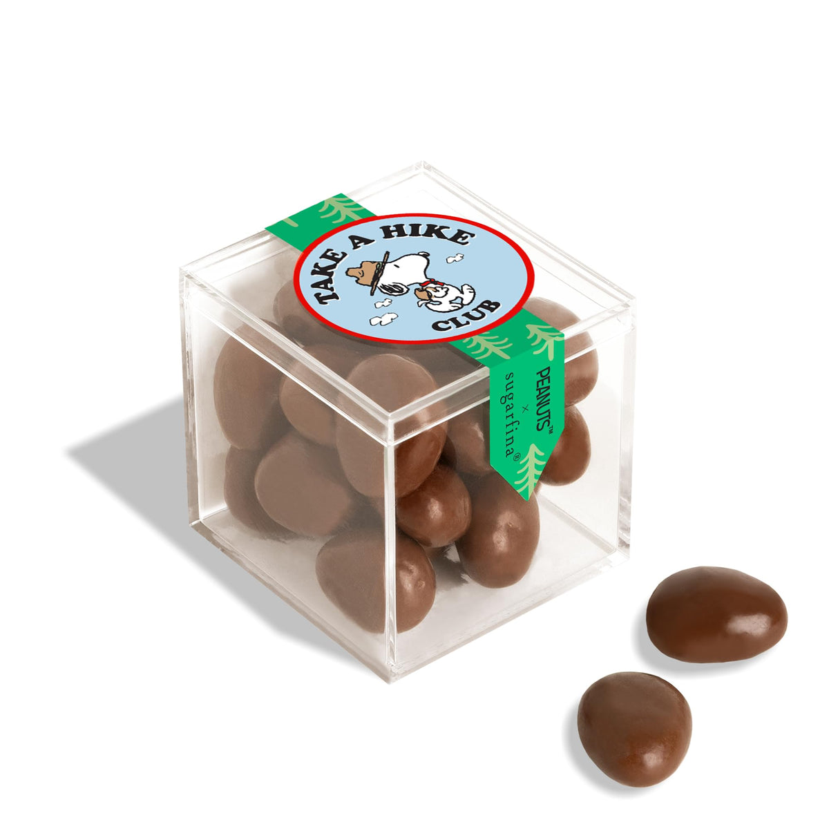 Peanuts x Sugarfina Chocolate Biscuits Small Candy Cube, Chocolate Bites, 1.6 oz, 4 Count