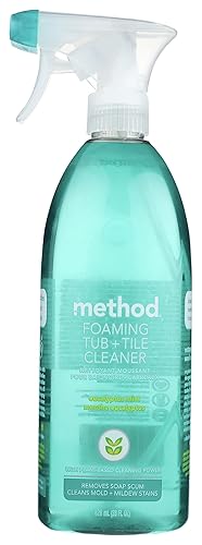 Method Foaming TUB+TILE CLEANER, Eucalyptus Mint, 28 Ounce, 1 pack, Packaging May Vary