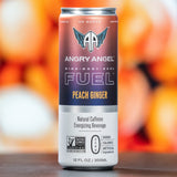 Angry Angel Blackberry Lemon & Peach Ginger Natural Energy Drink - (24 count) Mixed Pack - Zero Sugar - CoQ10 - Important B Vitamins - 12 oz Cans