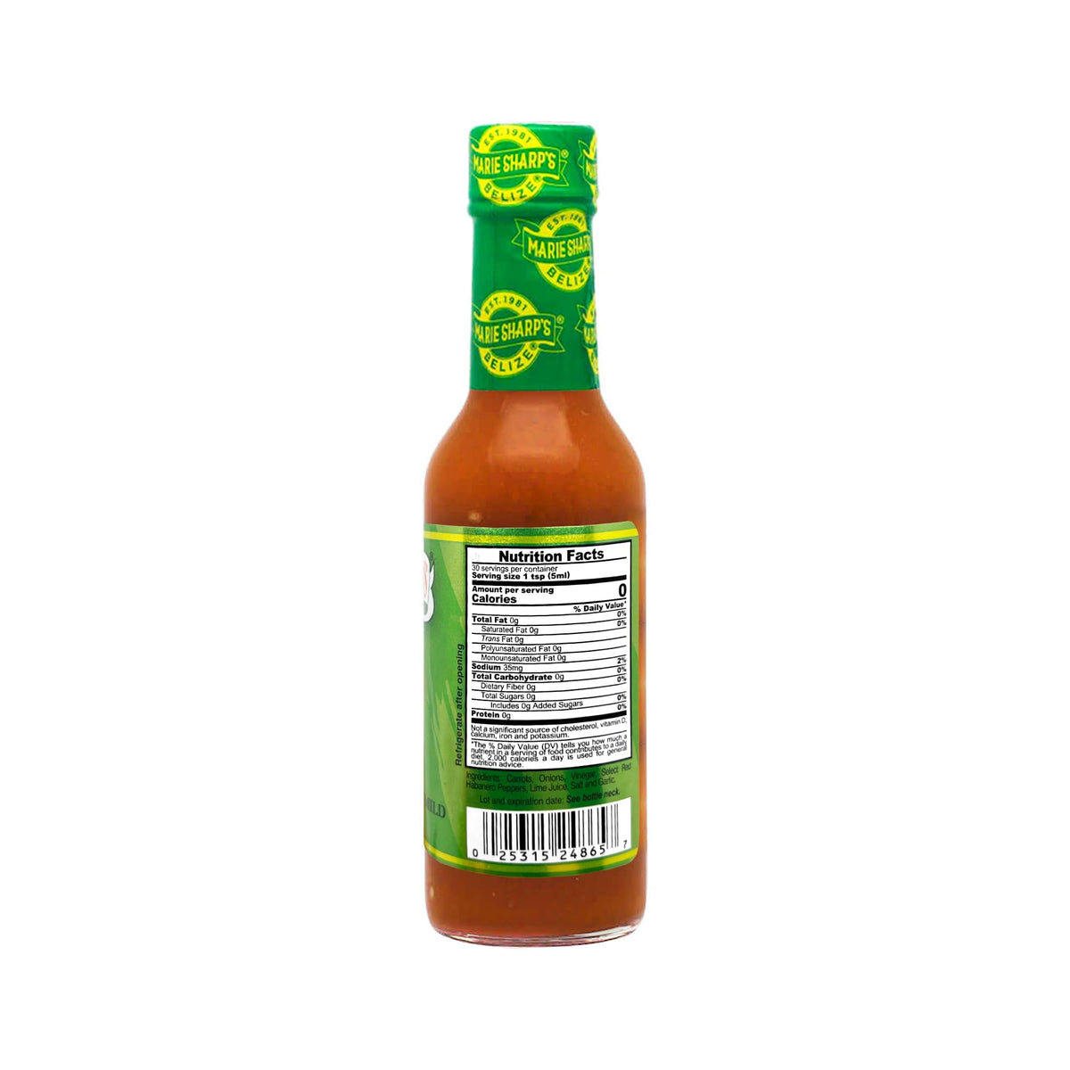 Marie Sharp’s Mild Habanero Pepper Sauce, 5 oz - Belizean Hot Sauce with a Gentle Kick - All-Natural, Gluten-Free | Pack of 3