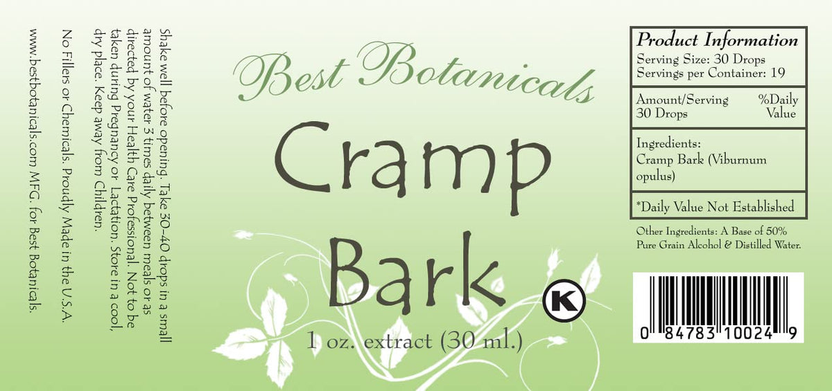 Best Botanicals Cramp Bark Extract 1 oz.