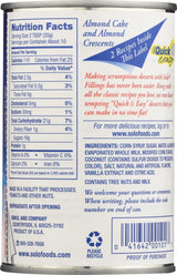 Solo Pie & Pastry Filling, Almond, 12.5 oz