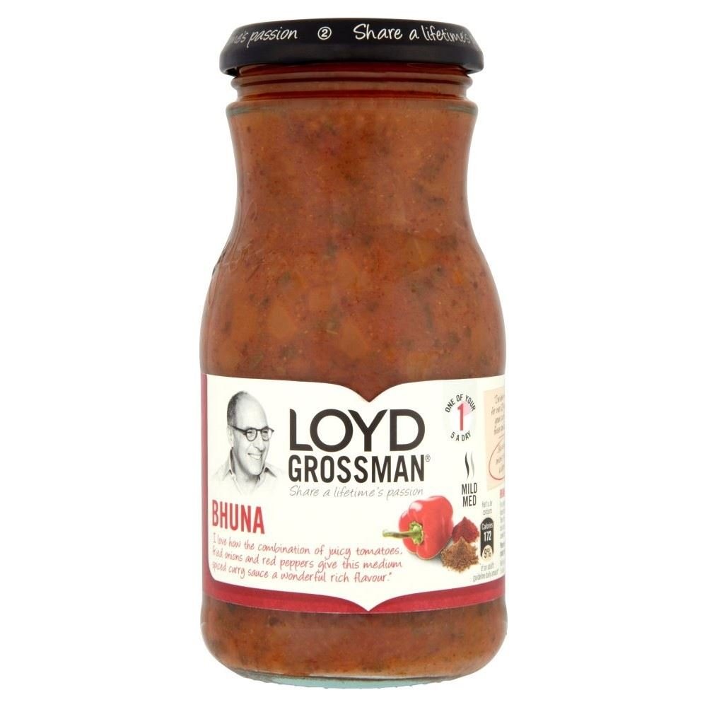 Loyd Grossman Sweet Tomato Bhuna Curry Sauce (350g) - Pack of 6