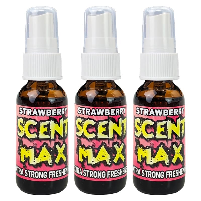 Scent Max Extra Strength Air Freshener Spray 1 oz. Glass Bottle - Strawberry Scent 3-Pack
