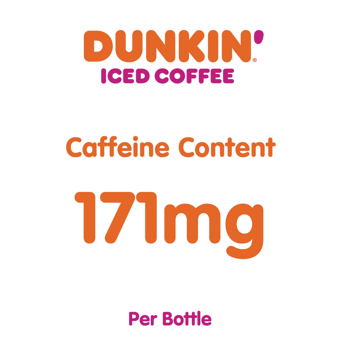 Dunkin' Original Iced Coffee Bottle, 13.7 fl oz, 12 Pack