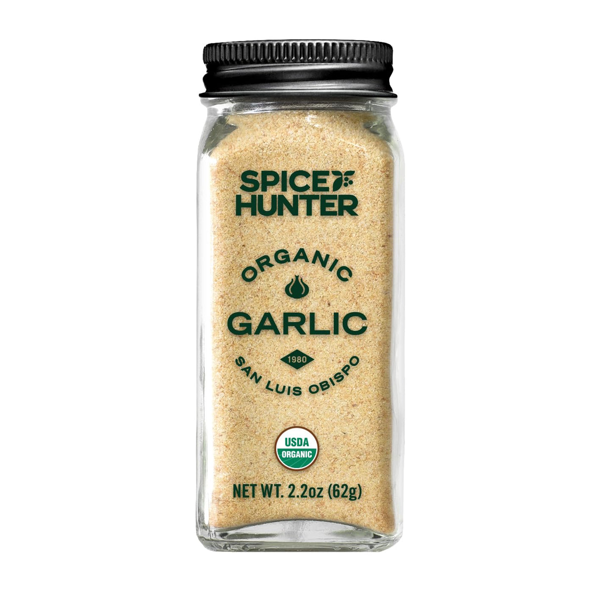 The Spice Hunter Garlic, Granulated, Organic, 2.2-Ounce Jar