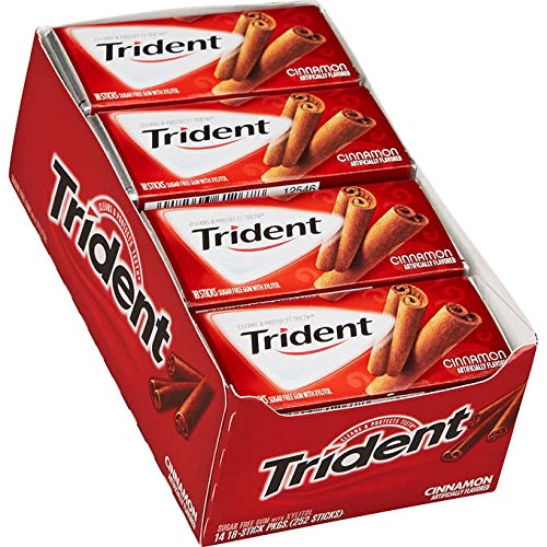 Trident Sugar-Free Gum, Cinnamon, 15 Count, Pack of 1