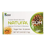 Sayan Sugar-Free All Natural Siberian Pine Tree Resin and Beeswax Chewing Gum - 5 Packs (80 Pieces) for Fresh Breath - Vegetarian, Non-GMO, Gluten