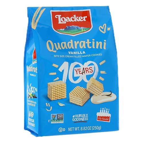 Loacker Quadratini Vanilla Wafer Cookies, 8.82 Ounce