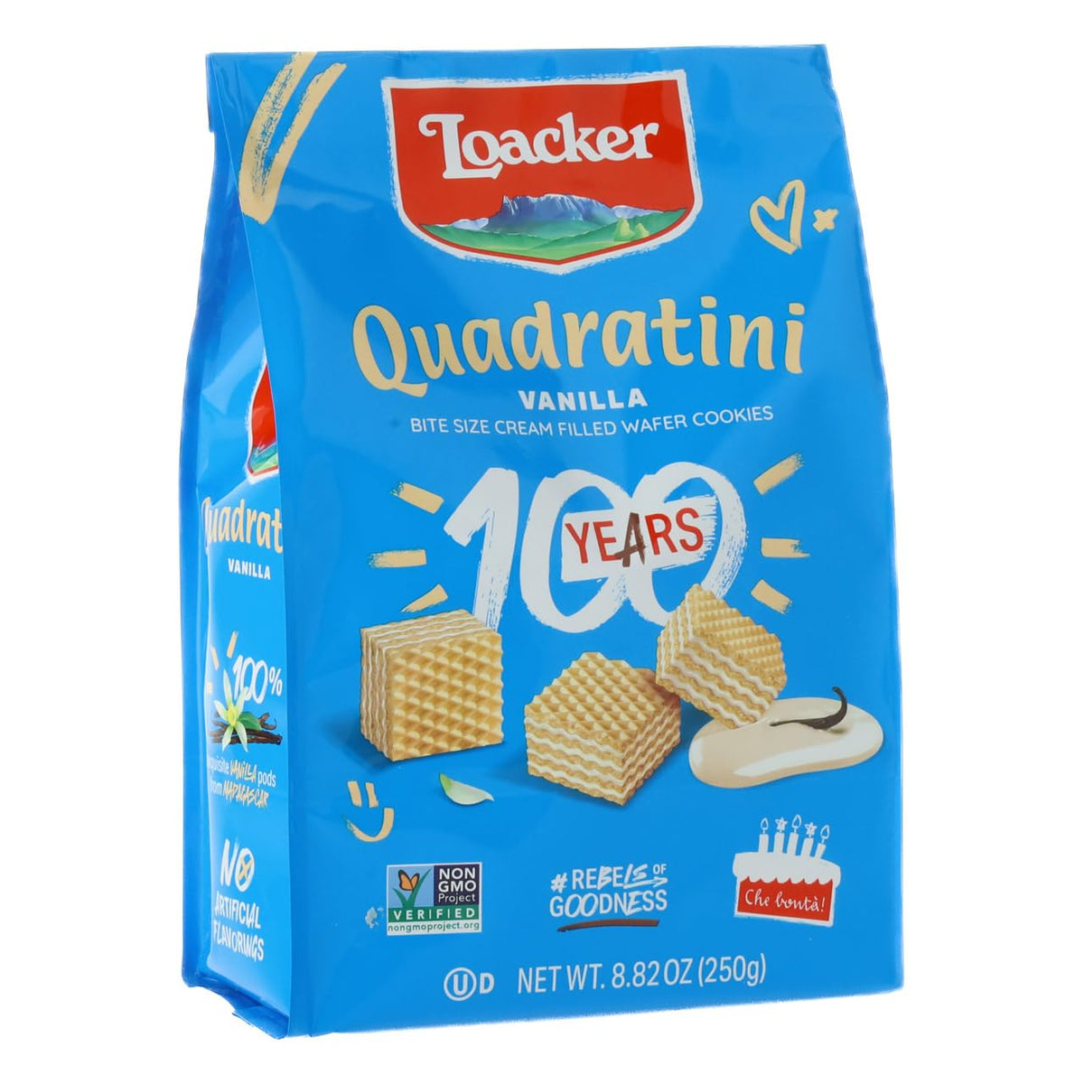 Loacker Quadratini Vanilla Wafer Cookies, 8.82 Ounce