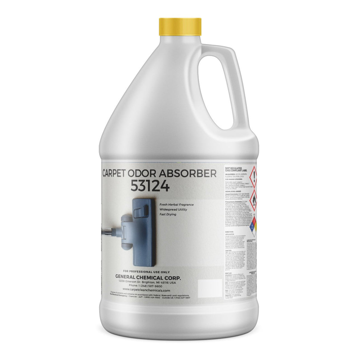 CarpetGeneral - Carpet Odor Absorber 53124 - Neutralizer, Deodorizer, and Eliminator - Carpets, Rugs, and Upholstery - Biological, Pet, and Food Odors