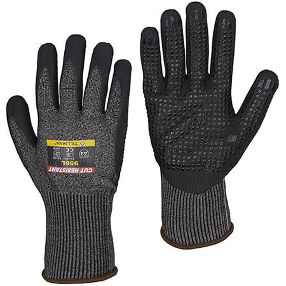 John Tillman #956 Dotted Nitrile Coated Cut Resistant Gloves Size Large