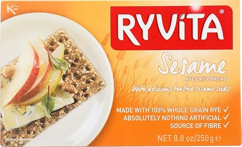 Ryvita Sesame Rye Crispbread (250g) - Pack of 6