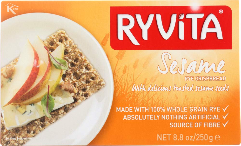 Ryvita Sesame Rye Crispbread (250g) - Pack of 6