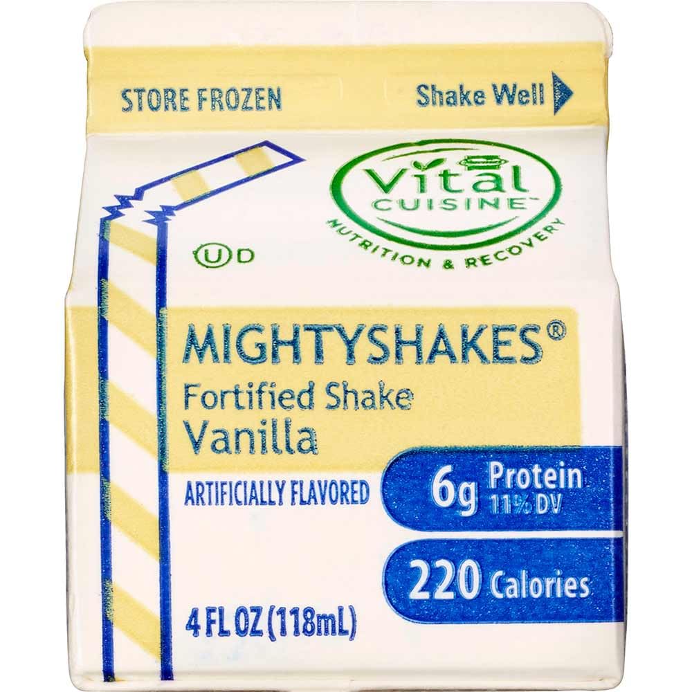 MightyShakes Vanilla Shake Beverage, 4 Ounce -- 75 per case.