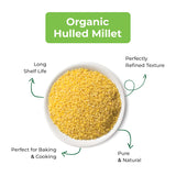 Quay Naturals Organic Hulled Millet, 2.5 lbs, USA Grown, Non-GMO, Gluten-Free, Whole Grain, Easy to Digest, Vegan-Friendly