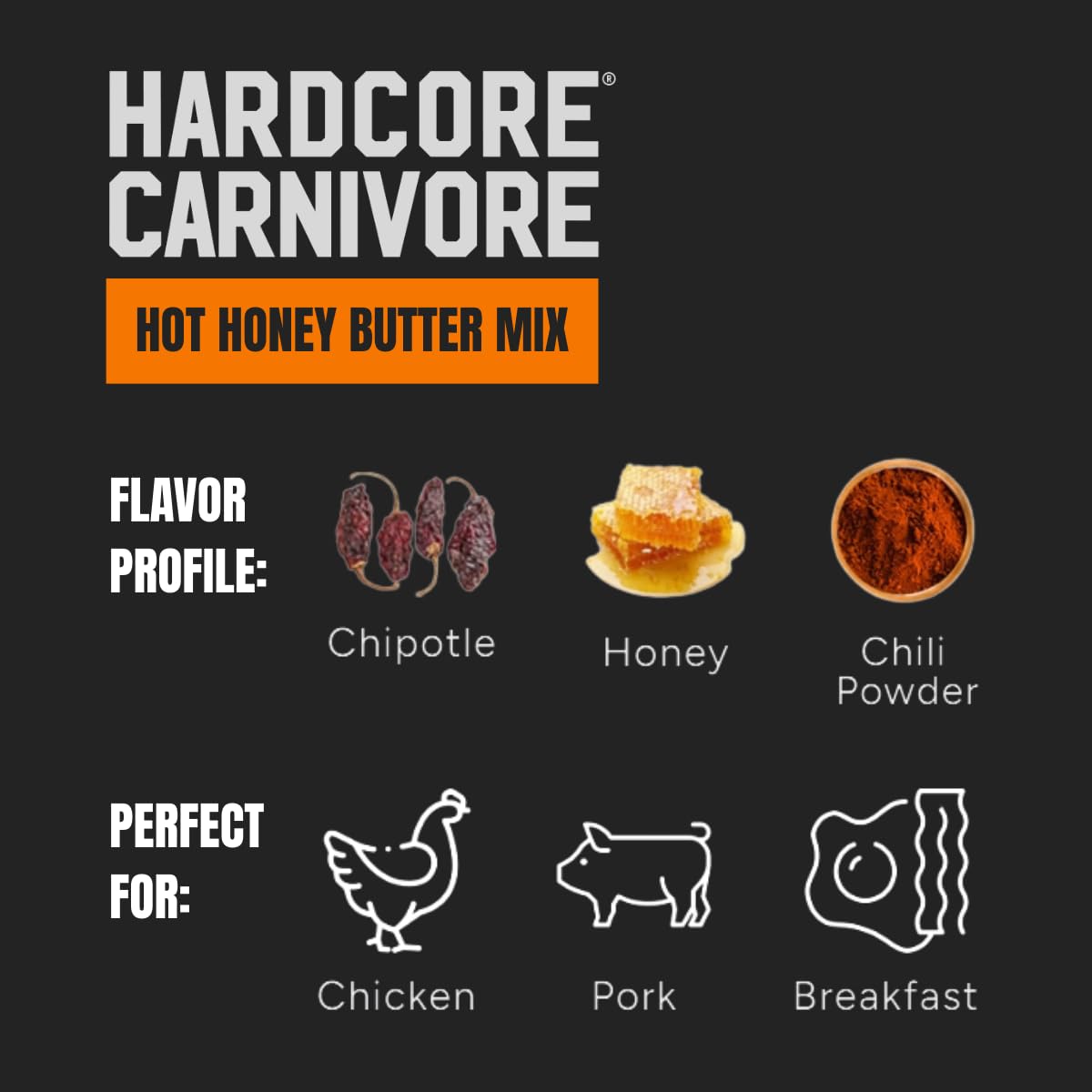 Hardcore Carnivore Cowboy and Hot Honey Butter Mix (Combo Pack) Seasonings for Making Flavorful Compound Butters