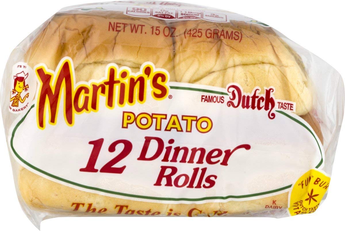 Martin's Famous Pastry Sweet Dinner Potato Rolls- 12 pack 15 oz. Bag (3 Bags)