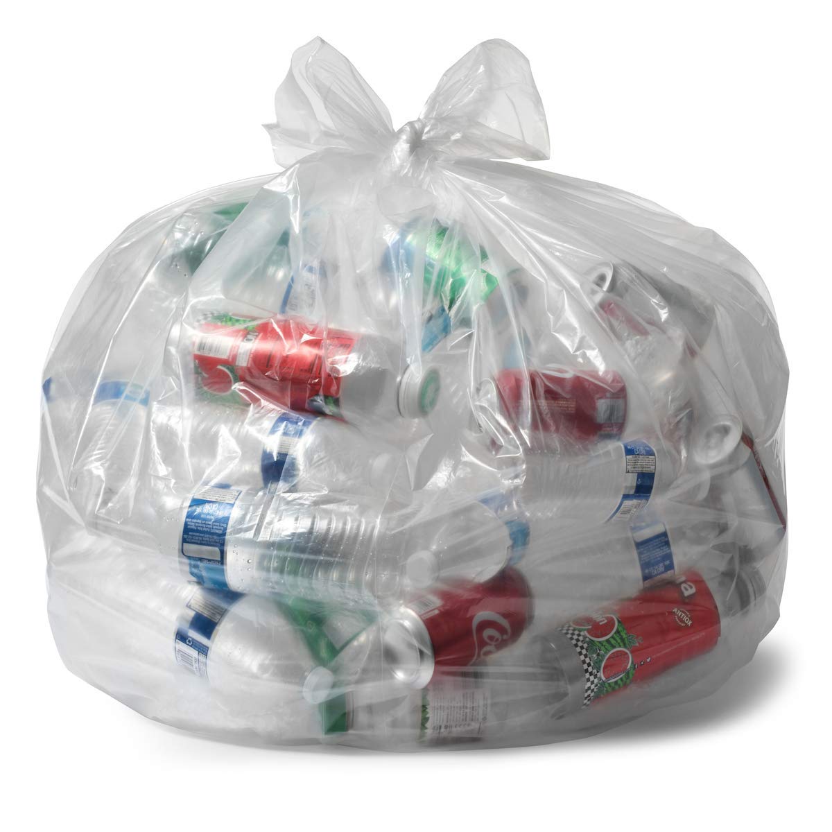 Aluf Plastics 55-60 Gallon 1.5 MIL Thick Clear Heavy Duty Trash Bags - 38" x 58" - Pack of 100 - For Recycling, Kitchen, Contractor, & Outdoor