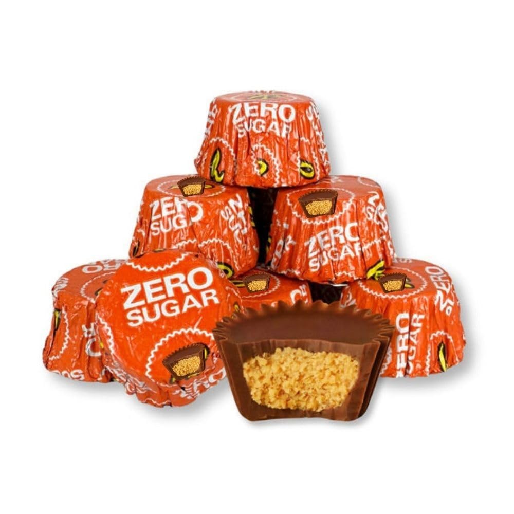 Sugar Free Mini Peanut Butter Cups Candy Individually Wrapped Bulk Bag - 5 lb (Approx. 250 pieces)
