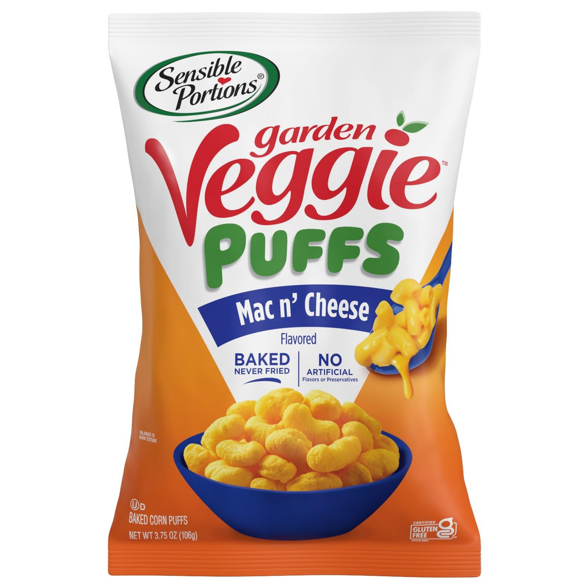 Sensible Portions Garden Veggie Mac & Cheese Puffs, 3.75 Oz