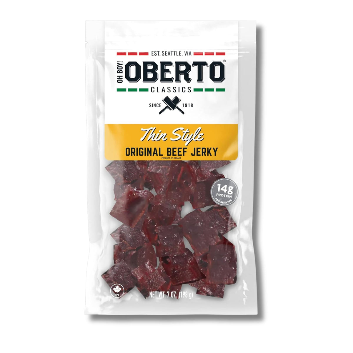 Oh Boy! Oberto Classics Thin Style Original Beef Jerky, 7 Ounce