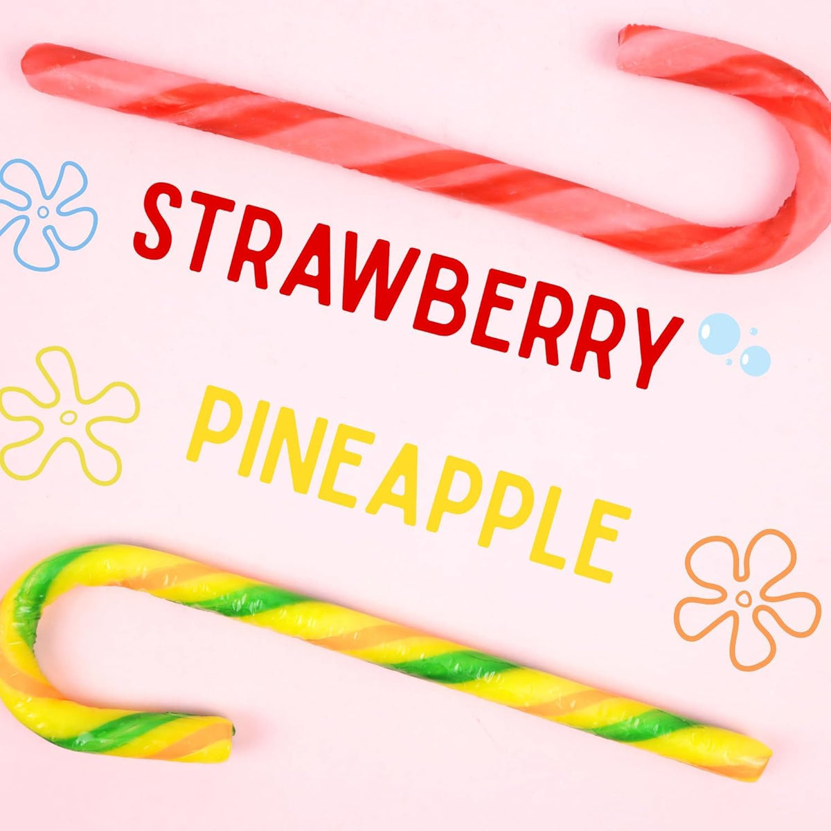Spongebob Squarepants Candy Cane Stocking Stuffers - Bundle with 24 Flavored Candy Canes Plus To/From Cards and Stickers | Spongebob Individually