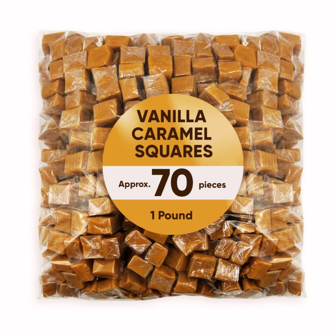 Vanilla Caramel Squares Soft Chewy Candy - 1 lb (Approx. 75 pieces)
