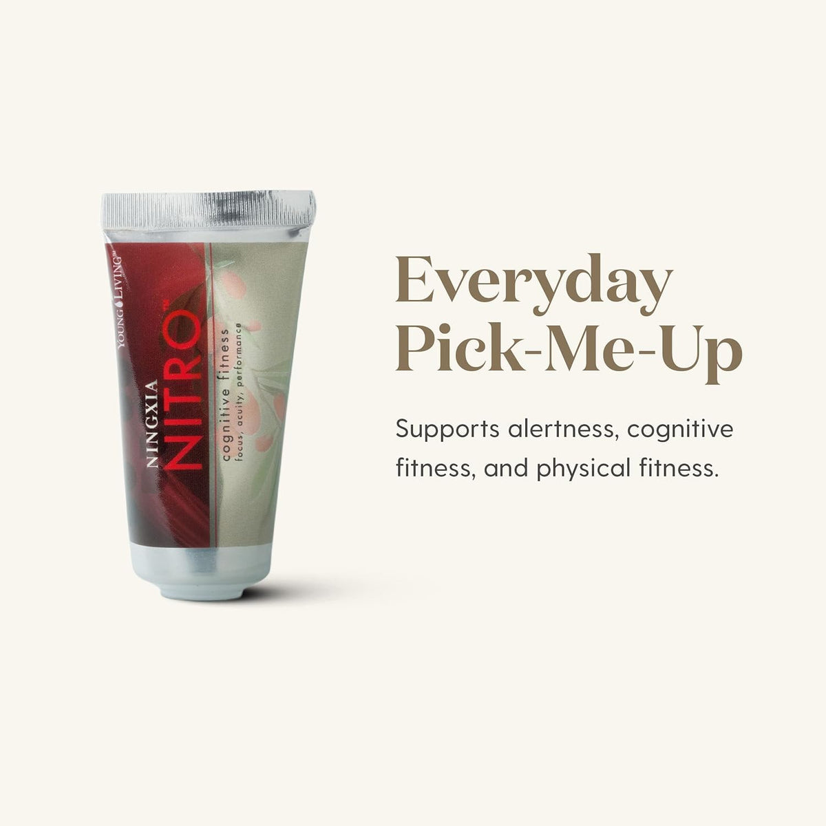 Young Living NingXia Nitro | 1 Pack (14 Sachets) | Energizing Wolfberry Drink with Green Tea & Korean Ginseng | Supports Focus, Energy & Physical
