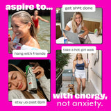 ASPIRE® Raspberry Acai, Healthy Energy Drink 80mg Natural Caffeine, Zero Sugar No Carbs Keto Friendly, 12 Pack Green Tea Sugar Free Drink Low Caffeine