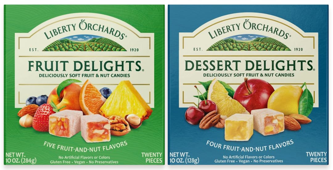 Liberty Orchards Fruit Delights and Dessert Delights, 20 oz. Bundle