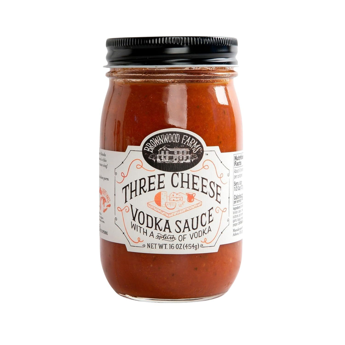 Brownwood Farms Three Cheese Vodka Pasta Sauce, 16oz