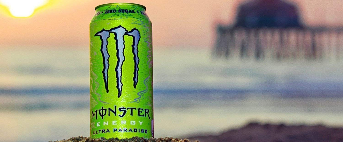 Monster Energy Ultra Zero Sugar Energy Drinks 16 ounce cans (Ultra Paradise, 6 Cans)