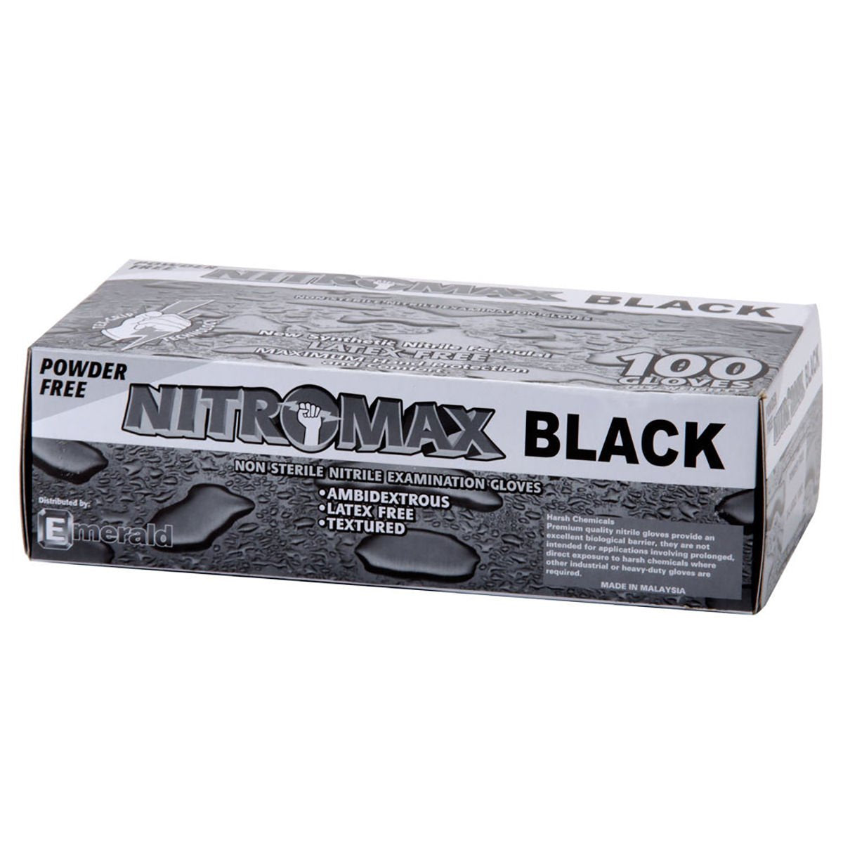 Nitromax Black X-Large Gloves 1085 (100 a box)