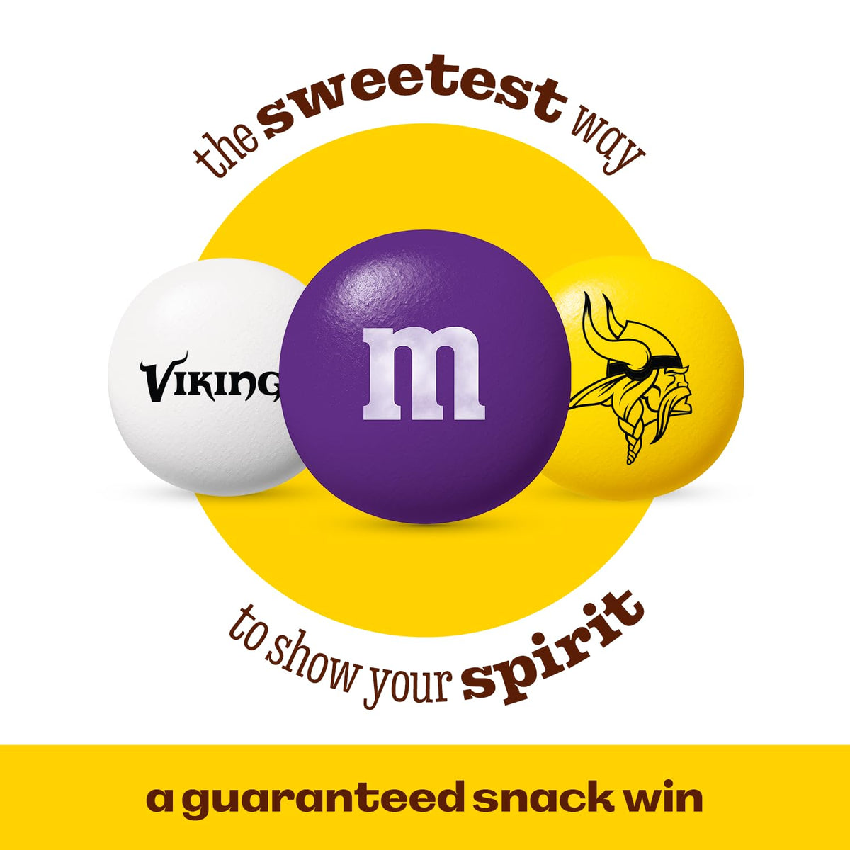 M&M'S NFL Minnesota Vikings Milk Chocolate, 2 lb Bulk Bag